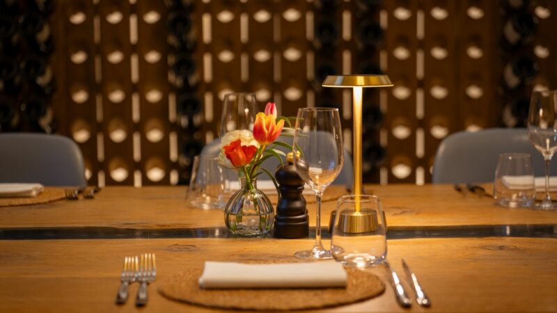 intimate private dining tasting room at searcy's st pancras