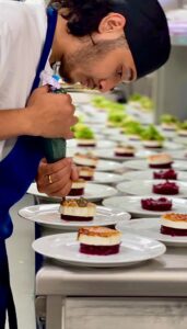 Chef prepping bespoke menu